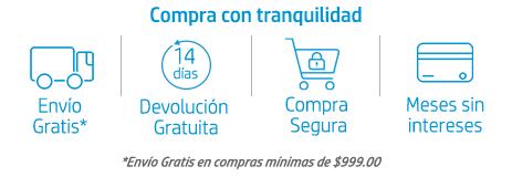 Devolución gratuita, compra segura con paypal y meses sin intereses en HP