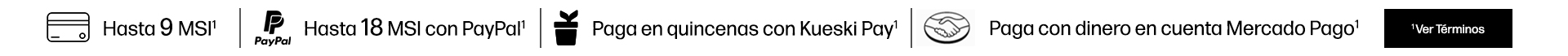 Hasta 9 MSI* Hasta 18 MSI con PayPal* Paga en quincenas con Kueski Pay* Paga con dinero en cuenta Mercado Pago* Consulta términos y condiciones en: https://www.hp.com/mx-es/shop/promociones-terminos-condiciones