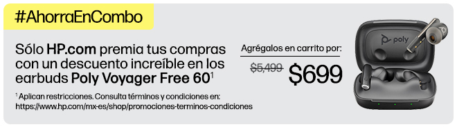 #AhorraEnCombo Sólo http://HP.com  premia tus compras con un descuento increíble en los earbuds Poly Voyager Free 60(1) Agrégalos en carrito por: $599 * Aplican restricciones. Consulta términos y condiciones en: https://www.hp.com/mx-es/shop/promociones-terminos-condiciones