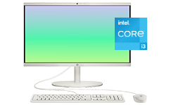 Buen Deal. Rendimiento al mejor precio.Fotografía de una All-in-One HP Desktop 22-dg0230la con Procesador Intel® Core™ i3, RAM de 8 GB, SSD de 512 GB