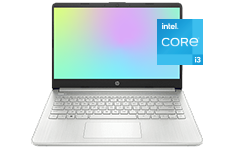 Buen Deal.Potencia y precio imbatible.Fotografía de una Laptop HP 14-dq5037la con Procesador Intel® Core™ i3 de 12.ª generación, RAM de 16 GB, SSD de 512 GB