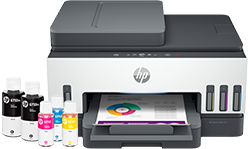 Buen Deal. Calidad y ahorro en cada impresión. Fotografía de una Impresora HP Smart Tank 790. Impresión, escaneo, copiado. 1 USB 2.0 de alta velocidad. 2 años de garantía.