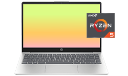 Gran potencia. Totalmente pr&aacute;ctica. Fotograf&iacute;a de una Laptop HP 14-em0251la con Procesador Procesador AMD Ryzen&trade; 5, RAM de 8 GB, SSD de 512 GB
