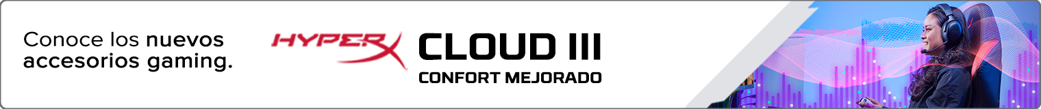 Conoce los nuevos accesorios gaming. HyperX CLOUD III Confort mejorado.