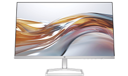 Calidad y nitidez al mejor precio. Fotograf&iacute;a de un Monitor FHD blanco HP de la serie 5 de 23.8 pulgadas. FHD (1920 x 1080). 5 ms GtG (con sobrecarga). Brillo 300 nits