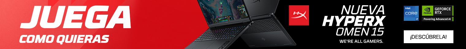 Juega como quieras. 2 vistas de la Nueva HyperX Omen15. Procesador Intel Core i7. NVIDIA&reg; GeForce RTX&trade;. haz clic para descubrirla.