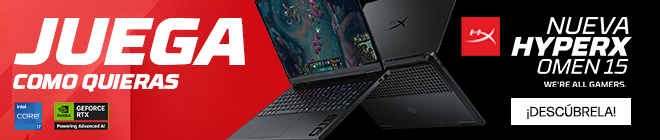 Juega como quieras. 2 vistas de la Nueva HyperX Omen15. Procesador Intel Core i7. NVIDIA&reg; GeForce RTX&trade;. haz clic para descubrirla.