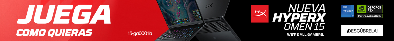 Juega como quieras. 2 vistas de la Nueva HyperX Omen15. Procesador Intel Core i7. NVIDIA&reg; GeForce RTX&trade;. haz clic para descubrirla.