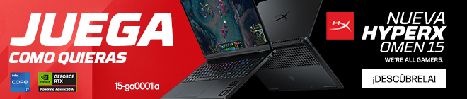 Juega como quieras. 2 vistas de la Nueva HyperX Omen15. Procesador Intel Core i7. NVIDIA&reg; GeForce RTX&trade;. haz clic para descubrirla.