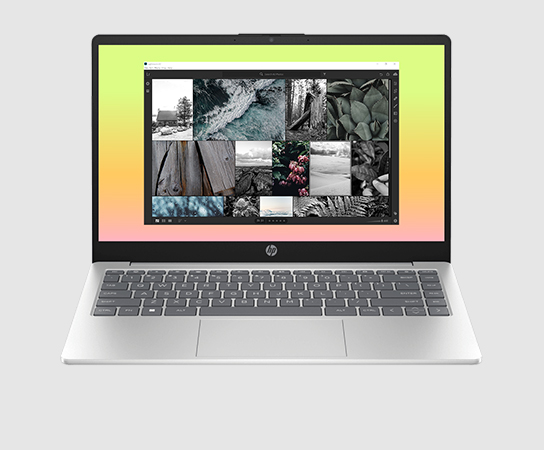 Imagen de un equipo Laptop HP 14-em0251la con aplicaci&oacute;n en ...