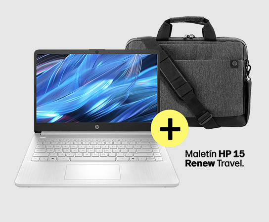 Imagen de una Laptop HP 14-dq6210la + Malet&iacute;n HP 15 Renew Tr...